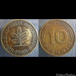 10 Pfennig 1985 G