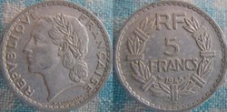 5 Francs 1945 B