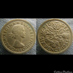 6 Pence 1955