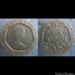 20 Pence 1982