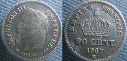 20 Centimes 1867 BB