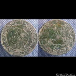 5 Centimes 1874 K