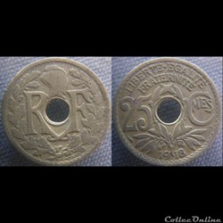 25 Centimes 1918