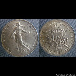 50 centimes 1916
