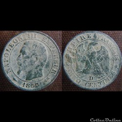 5 Centimes 1853 D