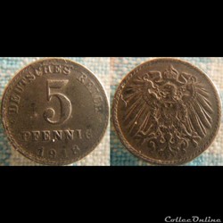 5 pfennig 1918 A