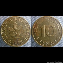 10 Pfennig 1995 G