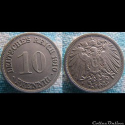 10 pfennig 1910 G