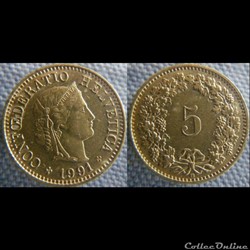 5 Rappen 1991 B