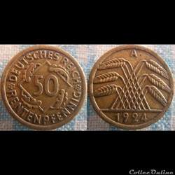50 Rentenpfennig 1924 A