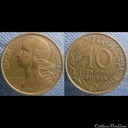 10 Centimes 1968
