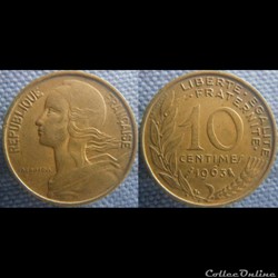 10 Centimes 1963