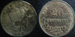 20 centesimi 1863 M