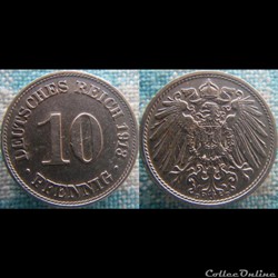 10 pfennig 1913 D