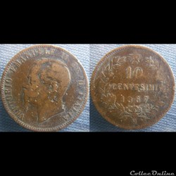 10 centesimi 1867 H