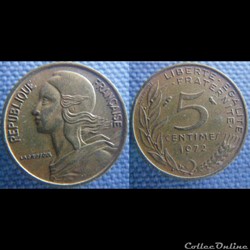 5 Centimes 1972