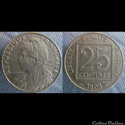 25 Centimes 1903