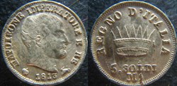 5 soldi 1813 M