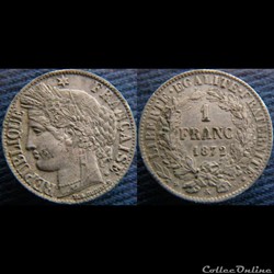 1 Franc 1872 K