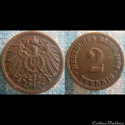 2 pfennig 1906 A