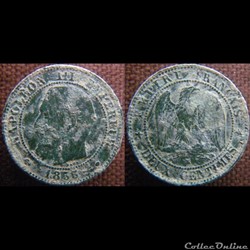 2 Centimes 1855 MA ancre