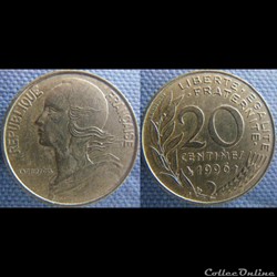 20 Centimes 1996