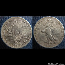 50 centimes 1908