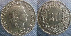 20 Rappen 1921 B