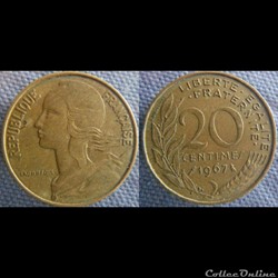 20 Centimes 1967