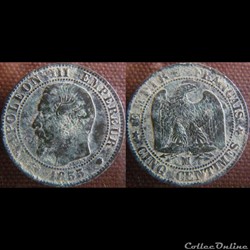 5 Centimes 1855 MA ancre