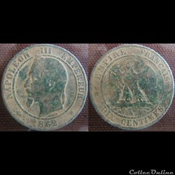 10 Centimes 1862 A