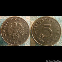 5 Reichspfennig 1942 F