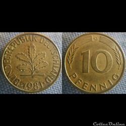 10 Pfennig 1981 G