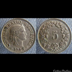 5 Rappen 1944 B