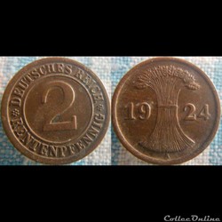 2 Rentenpfennig 1924 A