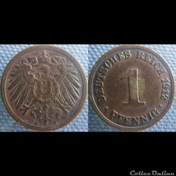 1 pfennig 1912 A
