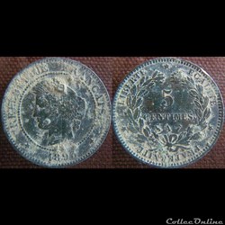 5 Centimes 1893 A