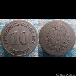 10 pfennig 1875 B
