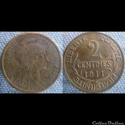 2 Centimes 1911