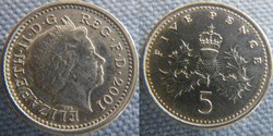 5 Pence 2001