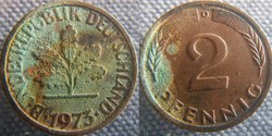 2 Pfennig 1973 D
