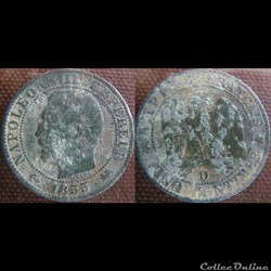5 Centimes 1855 D Ancre