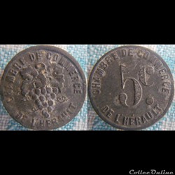 5 Centimes chambre de commerce de l'Hérault