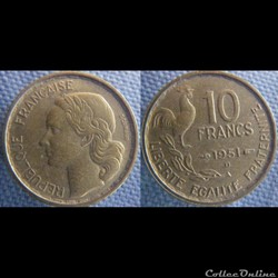 10 Francs 1951 B