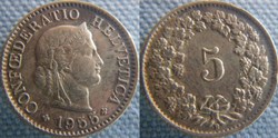 5 Rappen 1955 B