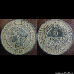5 Centimes 1888 A