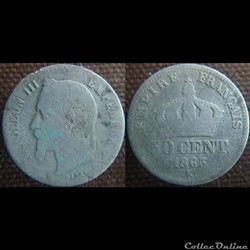 50 centimes 1865 K