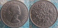 6 Pence 1965