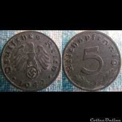 5 Reichspfennig 1942 F