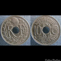 10 Centimes 1939 maillechort